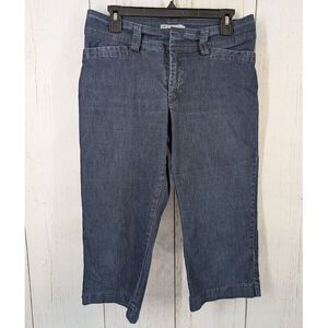 Lee Size‎ 10 Petite Natural Fit Blue Capri Womens Casual Dark Wash Jeans